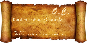Oestreicher Ciceró névjegykártya